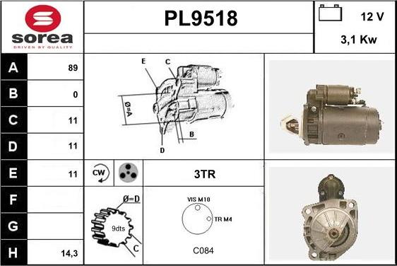 SNRA PL9518 - Starteris ps1.lv