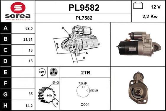 SNRA PL9582 - Starteris ps1.lv