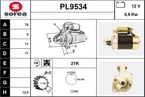 SNRA PL9534 - Starteris ps1.lv