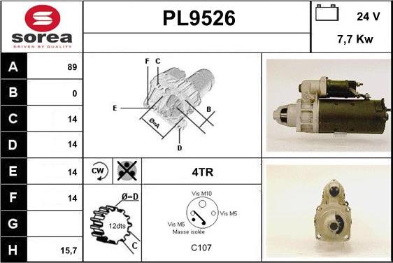 SNRA PL9526 - Starteris ps1.lv