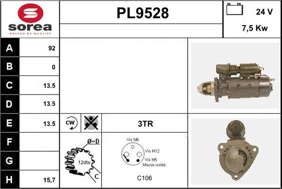 SNRA PL9528 - Starteris ps1.lv