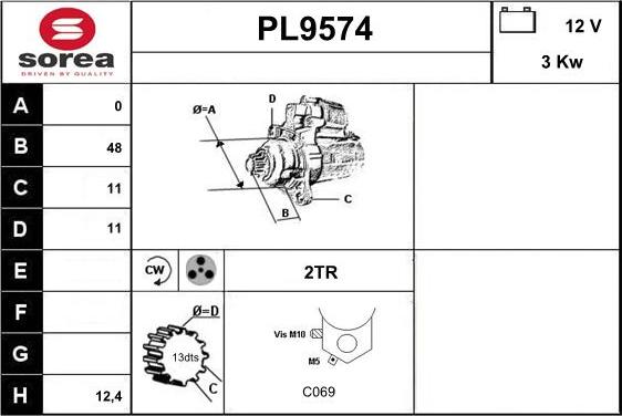 SNRA PL9574 - Starteris ps1.lv