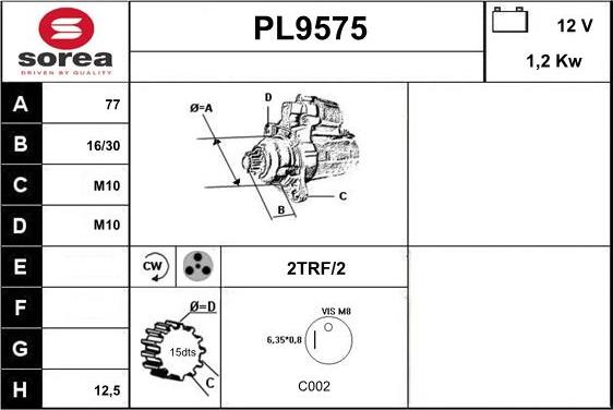 SNRA PL9575 - Starteris ps1.lv