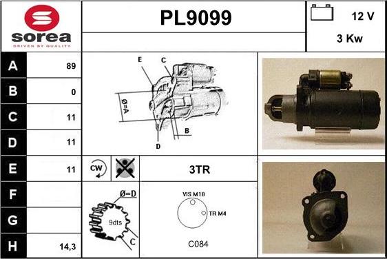 SNRA PL9099 - Starteris ps1.lv