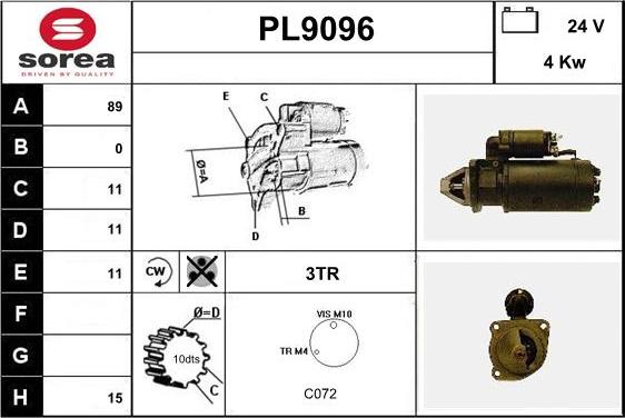 SNRA PL9096 - Starteris ps1.lv