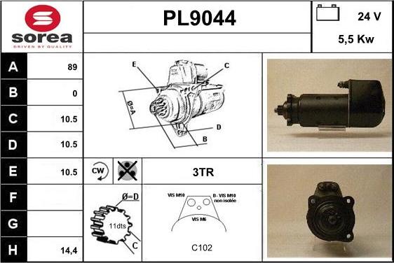 SNRA PL9044 - Starteris ps1.lv