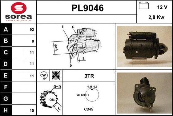 SNRA PL9046 - Starteris ps1.lv