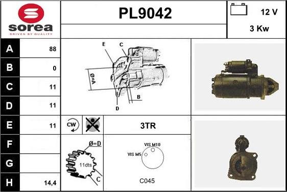 SNRA PL9042 - Starteris ps1.lv