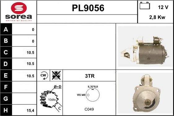 SNRA PL9056 - Starteris ps1.lv