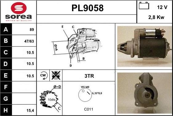 SNRA PL9058 - Starteris ps1.lv