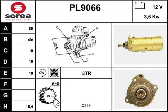 SNRA PL9066 - Starteris ps1.lv