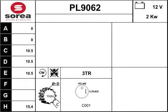 SNRA PL9062 - Starteris ps1.lv