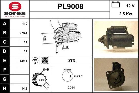 SNRA PL9008 - Starteris ps1.lv