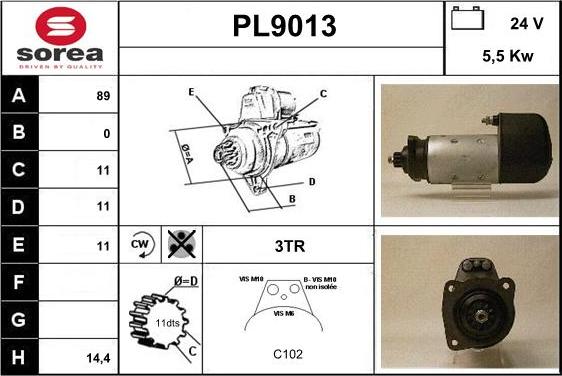 SNRA PL9013 - Starteris ps1.lv