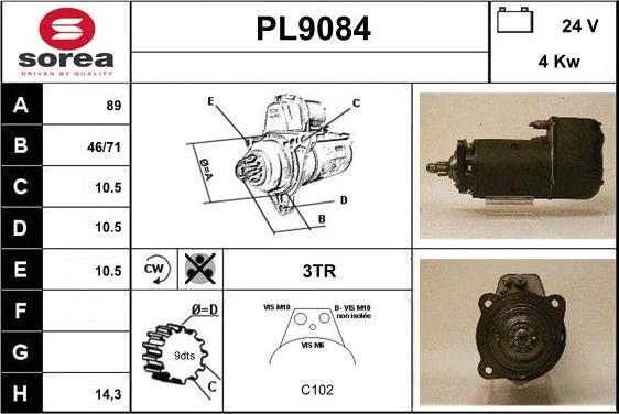 SNRA PL9084 - Starteris ps1.lv