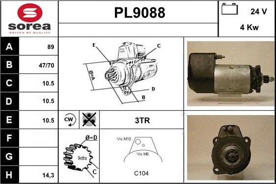 SNRA PL9088 - Starteris ps1.lv