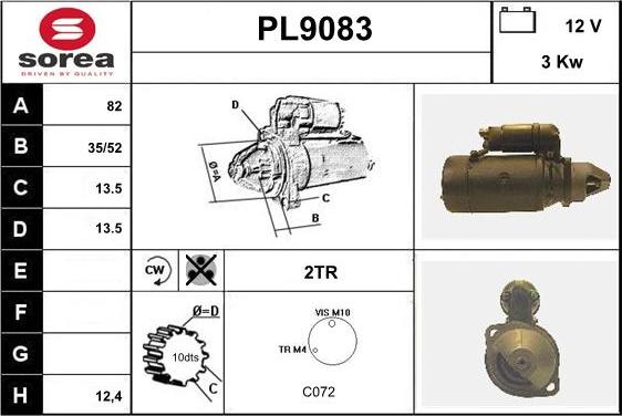 SNRA PL9083 - Starteris ps1.lv