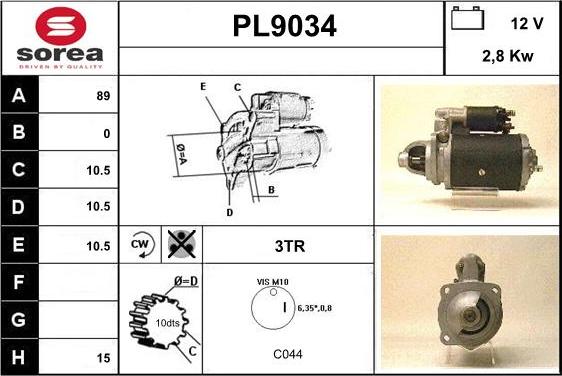 SNRA PL9034 - Starteris ps1.lv