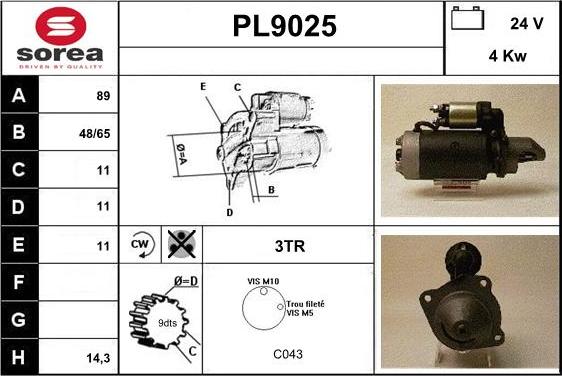 SNRA PL9025 - Starteris ps1.lv