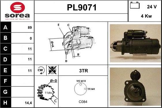 SNRA PL9071 - Starteris ps1.lv