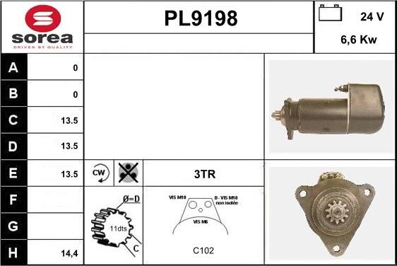 SNRA PL9198 - Starteris ps1.lv