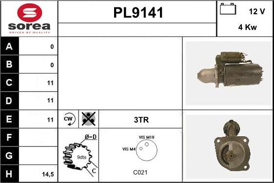 SNRA PL9141 - Starteris ps1.lv