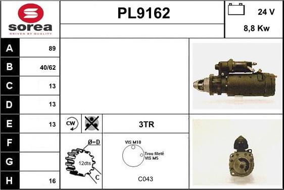 SNRA PL9162 - Starteris ps1.lv