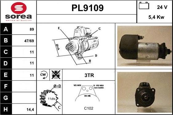 SNRA PL9109 - Starteris ps1.lv