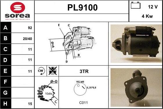 SNRA PL9100 - Starteris ps1.lv