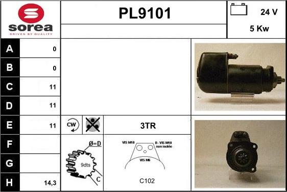 SNRA PL9101 - Starteris ps1.lv