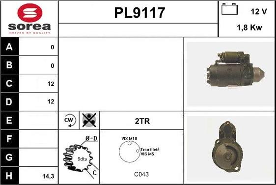 SNRA PL9117 - Starteris ps1.lv