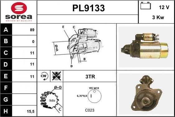 SNRA PL9133 - Starteris ps1.lv