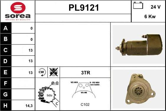 SNRA PL9121 - Starteris ps1.lv