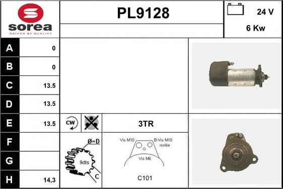 SNRA PL9128 - Starteris ps1.lv