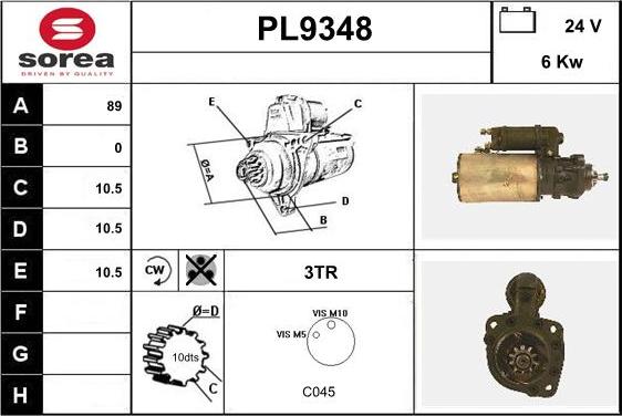 SNRA PL9348 - Starteris ps1.lv