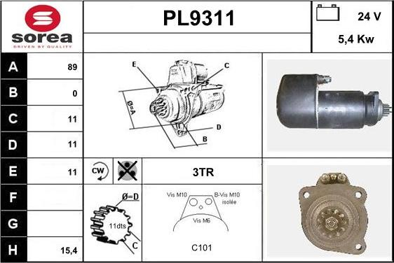 SNRA PL9311 - Starteris ps1.lv