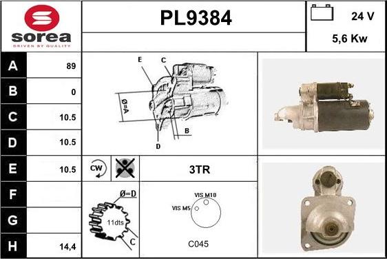 SNRA PL9384 - Starteris ps1.lv