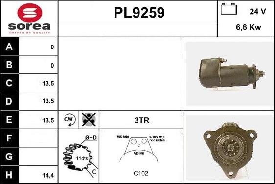 SNRA PL9259 - Starteris ps1.lv