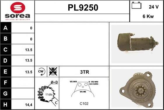 SNRA PL9250 - Starteris ps1.lv