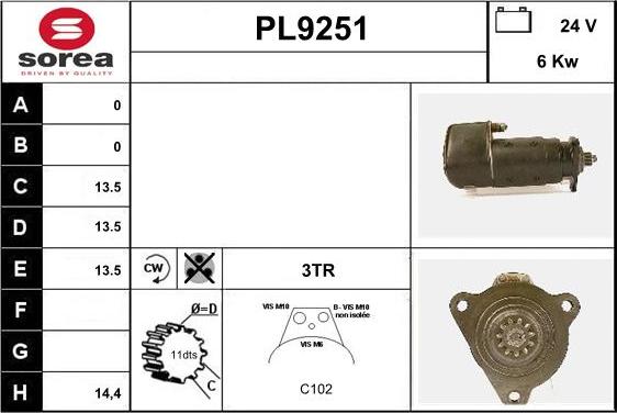 SNRA PL9251 - Starteris ps1.lv