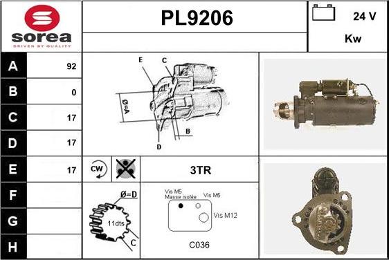 SNRA PL9206 - Starteris ps1.lv