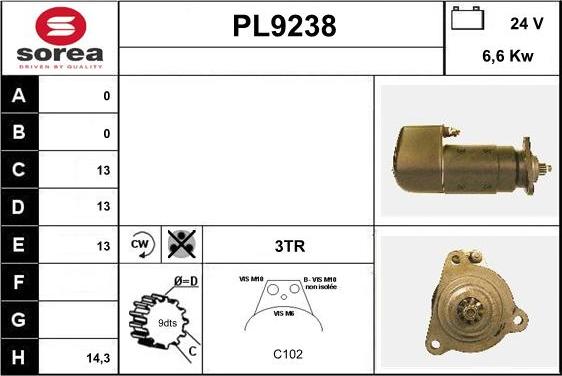 SNRA PL9238 - Starteris ps1.lv