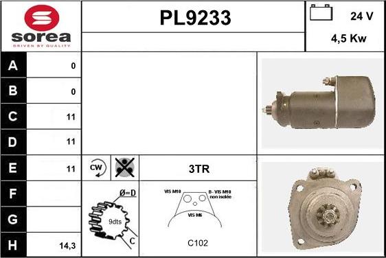 SNRA PL9233 - Starteris ps1.lv