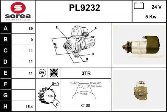 SNRA PL9232 - Starteris ps1.lv