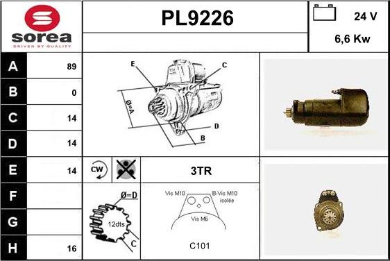 SNRA PL9226 - Starteris ps1.lv