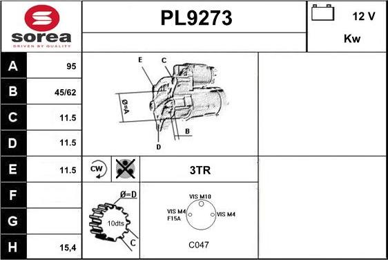 SNRA PL9273 - Starteris ps1.lv