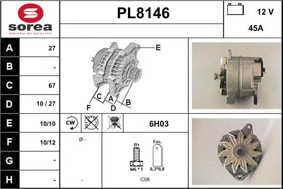 SNRA PL8146 - Ģenerators ps1.lv