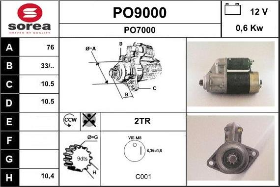 SNRA PO9000 - Starteris ps1.lv