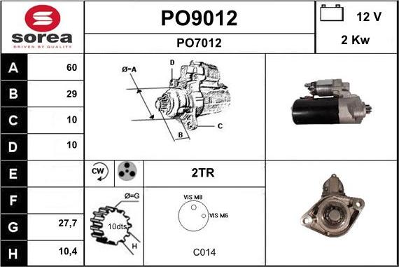 SNRA PO9012 - Starteris ps1.lv