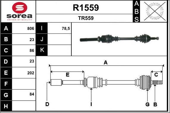 SNRA R1559 - Piedziņas vārpsta ps1.lv